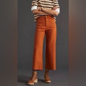 Anthropologie “Collete” Orange Wide Leg Pants
